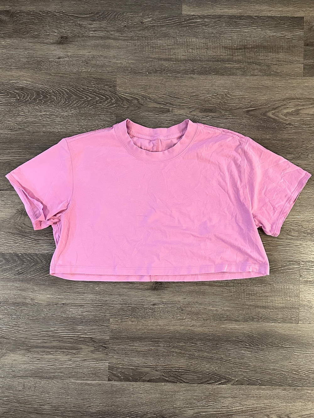 Lululemon Pink Cropped T-Shirt Top
